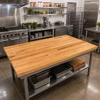 Thumbnail image #2 for John Boos Appalachian OKT-BL6042-V Red Oak Blended Edge-Grain Island Countertop, 60 x 42 x 1-1/2 Inches, Flat, Varnique Finish