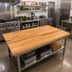 Thumbnail image #2 for Appalachian Red Oak Blended Rails, Edge Grain Island Countertop, 60 x 42 x 1-1/2 Inches, Varnique Finish