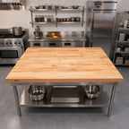 Thumbnail image #2 for John Boos BKSC22O Maple Edge-Grain Work Table Top, 60"W x 48"D x 2-1/4" Thick, Penetrating Oil Finish