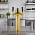 Thumbnail image #2 for Perlick 3-Inch O.D. Glycol-Cooled Countertop Draft Arm Beer Tower, 2 Faucets, Tarnish-Free Brass, 15-3/4-Inch Tall