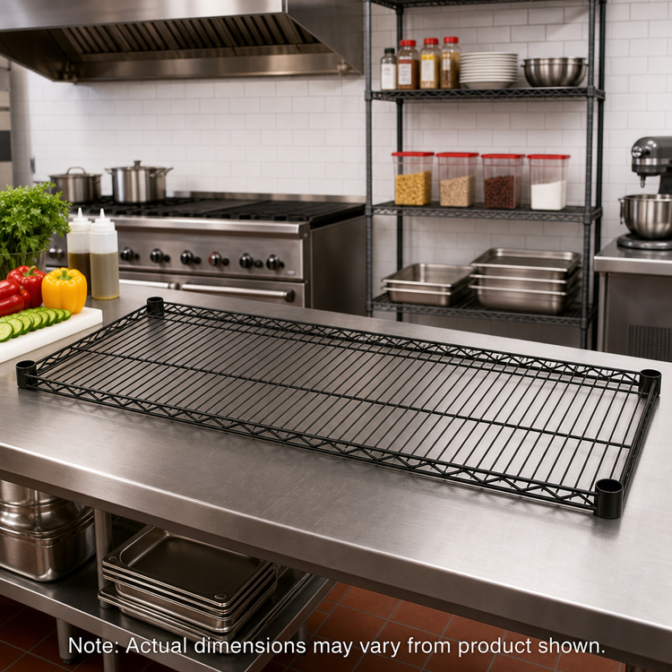 Product image #2 for Metro Super Erecta Black Epoxy-Coated Wire Designer Shelf, 72 x 24 Inches