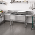 Thumbnail image #2 for Advance Tabco 3-Compartment Fabricated Stainless Steel Sink with Left & Right Drainboards, 30 x 24 x 14-Inch Bowls