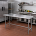 Thumbnail image #2 for Advance Tabco TFLG-247 84-Inch x 24-Inch Stainless Steel Open Base Work Table
