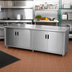 Thumbnail image #2 for Advance Tabco Special Value 84-Inch x 24-Inch Enclosed Work Table with Cabinet Base and Hinged Doors, 16-Gauge 304 Stainless Steel Top
