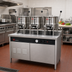 Thumbnail image #2 for Groen Direct Steam Kettle Cabinet Assembly with Three 20-Quart Hand-Tilt Kettles and 54-Inch Stainless Steel Cabinet