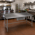 Thumbnail image #2 for Budget Series 120-Inch x 36-Inch Stainless Steel Work Table with 430 Stainless Steel Top and 1-1/2-Inch Rear Up-Turn