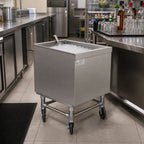 Thumbnail image #2 for Advance Tabco Underbar Basics™ SCI-MIC-24 Portable Insulated Stainless Steel Ice Caddy, 24 in Wide, 100 lb Capacity, No Cover