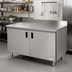 Thumbnail image #2 for Advance Tabco Special Value Economy Enclosed Work Table with Sliding Doors and 5-Inch Backsplash, 108 x 24 Inches