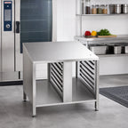 Thumbnail image #2 for RATIONAL 60.30.331 Stationary Stainless Steel Oven Stand with 14 Supporting Rails for SCC 62/CMP 102 Series