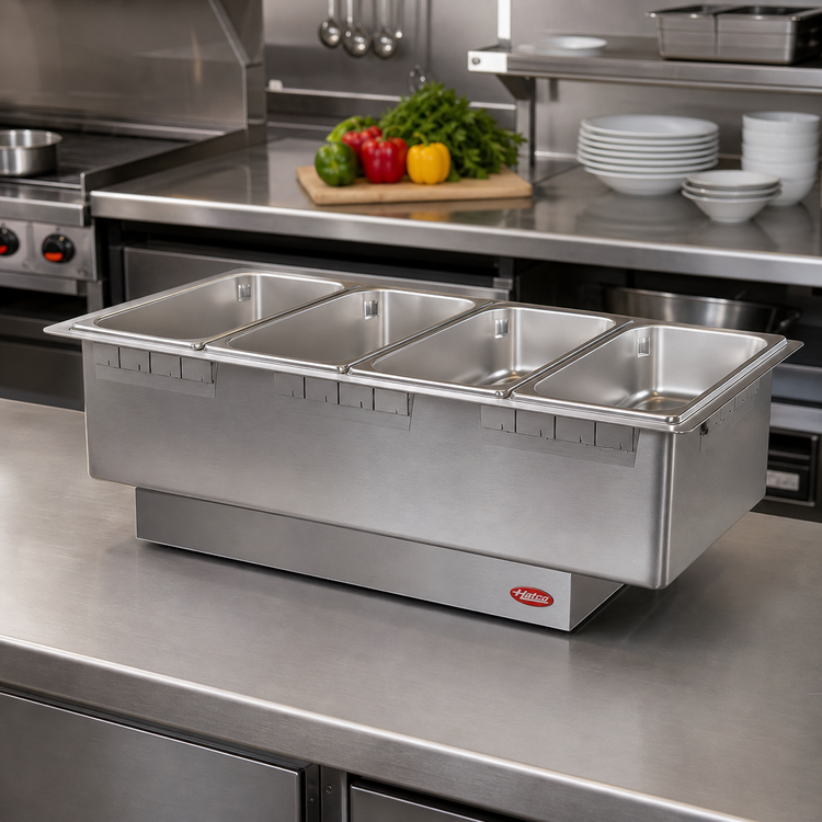 Product image #2 for Hatco HWBH-43DA Drop-In Rectangular Heated Well with Drain, Auto-Fill, and 4 x 1/3-Size Pan Capacity