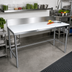 Thumbnail image #2 for John Boos TC095 Poly Top Trimming Table, 72 x 24 Inches, 3/4-Inch Reversible Top, 6-Inch Backsplash