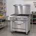 Thumbnail image #2 for Southbend Ultimate 36-Inch Gas Restaurant Range with 1/2-Inch Thermostatic Griddle, Cabinet Base, and Backriser Shelf