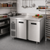 Thumbnail image #2 for Randell 48-Inch 2-Section Worktop Freezer with Stainless Steel Top, 3-Inch Backsplash, and Side-Mounted Self-Contained R290 Refrigeration