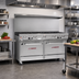 Thumbnail image #2 for Southbend Ultimate 60-Inch Gas Restaurant Range with 10 Open Burners, Standard Oven and Cabinet Base