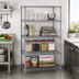Thumbnail image #2 for Quantum Wire Shelving Starter Kit, 54-Inch W x 14-Inch D x 63-Inch H, Gray Epoxy Antimicrobial Finish
