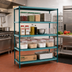 Thumbnail image #2 for Metro Super Erecta Pro 4-Shelf Louvered Polymer Shelving Starter Unit, 18 x 60 x 74 Inches