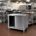 Thumbnail image #2 for Stainless Steel Cabinet Base Work Table with Sliding Doors, 36 x 30 x 36 Inches