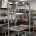 Thumbnail image #2 for John Boos PRB04 Boat-Shaped Table-Mount Stainless Steel Pot Rack with 24 Double Hooks