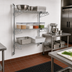 Thumbnail image #2 for Quantum Wall-Mount Cantilever Single-Shelf Post Starter Unit with 3 Wire Shelves