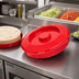 Thumbnail image #3 for Carlisle Interlocking Polycarbonate Tortilla Server Base & Lid Set, 7-1/2 Inch Diameter, Red