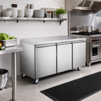 Thumbnail image #2 for Hurakan by Equip.me 72-Inch 3-Door Stainless Steel Undercounter Freezer