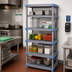 Thumbnail image #2 for Quantum Millenia 5-Shelf Polymer Shelving Starter Unit with Removable Shelf Mats, 30