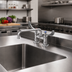 Thumbnail image #2 for T&S Brass Double Deck-Mount Pantry Mixing Faucet with 10-Inch Swing Nozzle, 4-Inch Centers