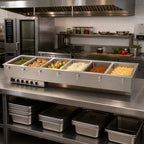 Thumbnail image #2 for Vollrath 3640910HD 6-Well Drop-In Electric Hot Food Well Unit, Insulated 12" x 20" Pans, Wet Operation, Thermostatic, 208V