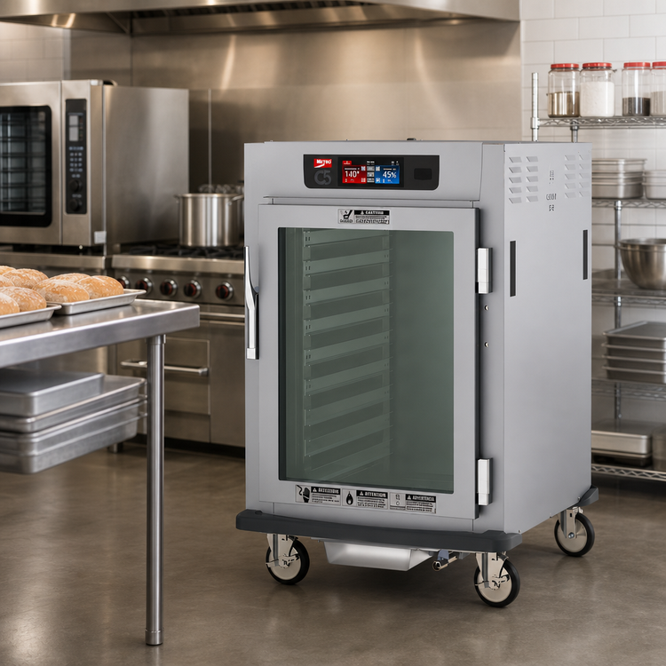 Product image #2 for Metro C5 9 Series 1/2-Height Pass-Thru Controlled Humidity Heated Holding & Proofing Cabinet, 8 Pan Capacity