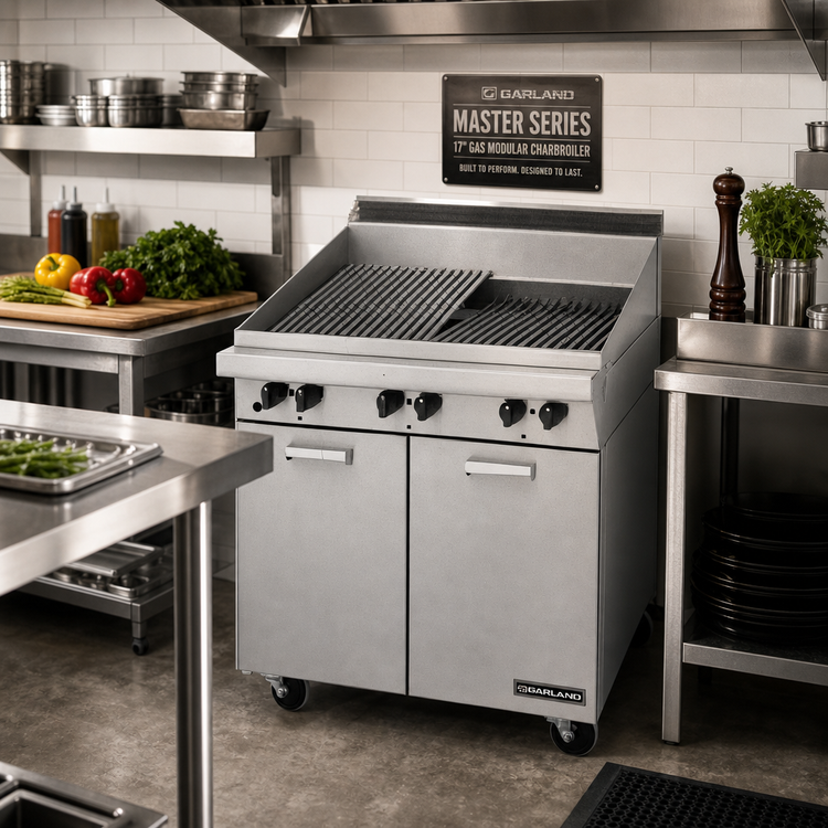 Product image #2 for Garland Master Series 17-Inch Gas Modular Charbroiler with Briquettes and Reversible Grates