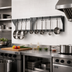 Thumbnail image #2 for Eagle Group 60-Inch Wall-Mounted Stainless Steel Double-Bar Pot Rack with 10 Hooks