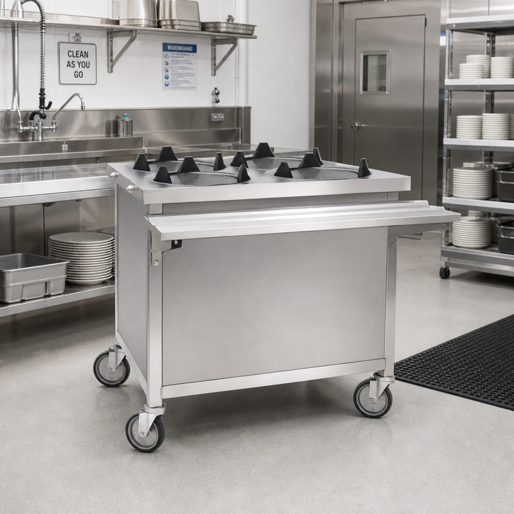 Product image #2 for Director's Choice DCS-PUD-4T Mobile 4-Tube Unheated Dish Dispenser