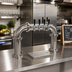 Thumbnail image #2 for Glastender Pipe Pass-Thru Countertop Glycol-Cooled Draft Dispensing Tower with 4 Faucets, 2 Columns
