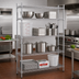 Thumbnail image #2 for Advance Tabco Special Value Series 60 Inch W x 18 Inch D x 74 Inch H Chrome Stationary Wire Shelving Unit with 4 Shelves