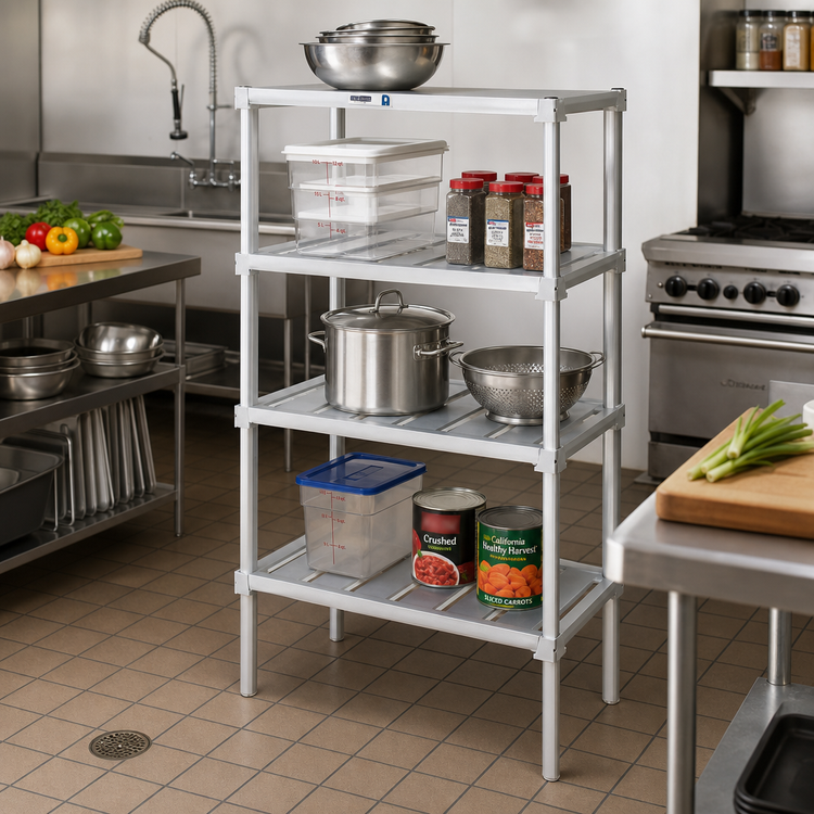 Product image #2 for Channel 4-Inch E-Channel Adjustable Aluminum Shelf, 42 x 24 Inches