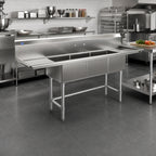 Thumbnail image #2 for Eagle Group BlendPort® BPS-1818-1-18L-FE 18-Gauge 304 Stainless Steel 1-Compartment Sink with Left Drainboard, 18 x 18-Inch Bowl