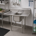Thumbnail image #2 for Advance Tabco Regaline 1-Compartment Sink with Left and Right Drainboards, 24 x 24-Inch Bowl, 14-Gauge 304 Stainless Steel