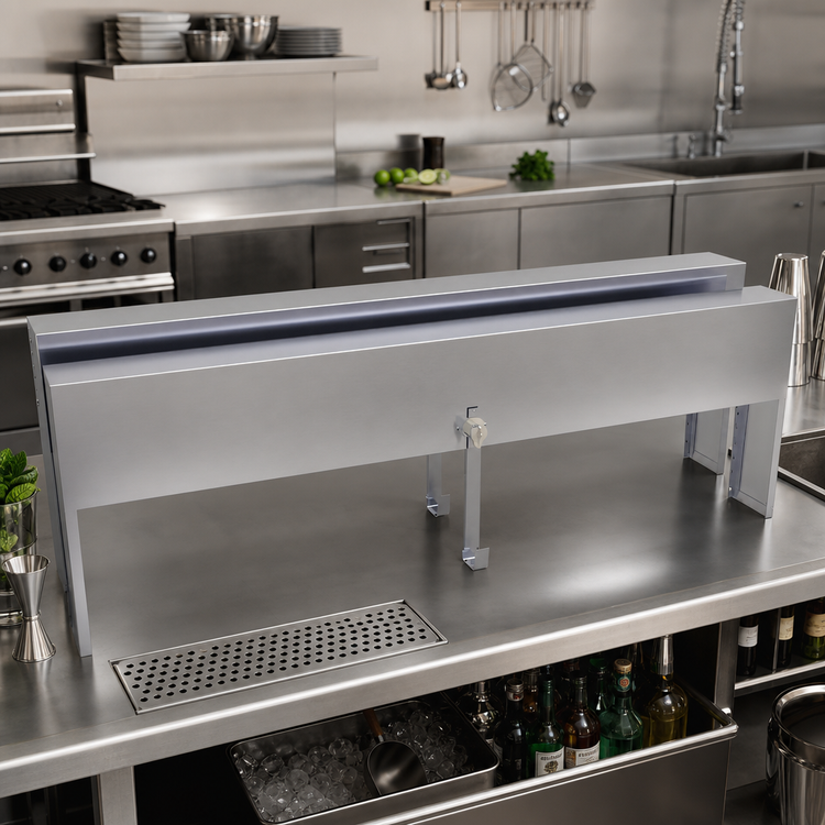 Product image #2 for Glastender Double Speed Rail Locking Cover, 38 Inch, Stainless Steel