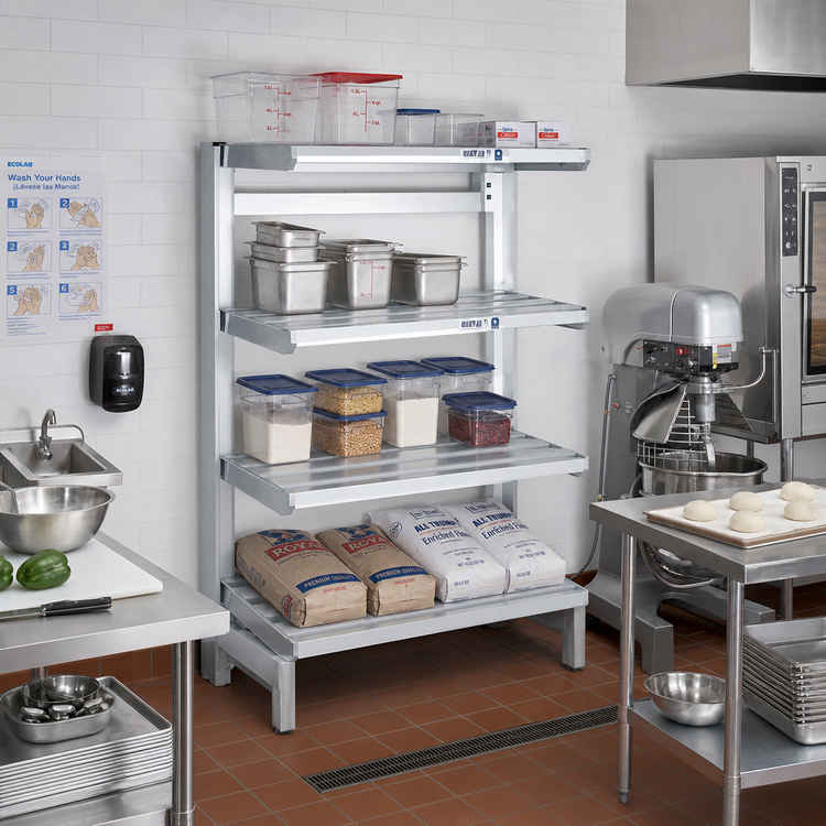 Product image #2 for Channel SC2060 Solid Cantilevered Shelving Unit, Aluminum, 60 W x 20 D x 72 H