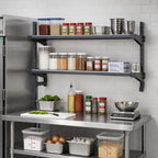 Thumbnail image #2 for Cambro Camshelving® Elevation EWSSKA1424S580 Wall-Mounted Add-On Shelf Kit, 14 x 24 Inches, Solid, Brushed Graphite