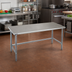 Thumbnail image #2 for Eagle Group Budget Series 48-Inch x 24-Inch Flat Top Work Table with 430 Stainless Steel Top and Galvanized Base