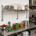 Thumbnail image #2 for Quantum Wall-Mount Cantilever Wire Shelving Unit with Single 72 x 14 Inch Shelf, Chrome Plated