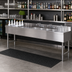 Thumbnail image #2 for Advance Tabco Underbar Basics 96-Inch Stainless Steel 3-Compartment Bar Sink and Ice Bin Combo, Left Ice Bin, with Splash-Mount Faucet