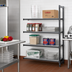 Thumbnail image #2 for Cambro Camshelving Basics Plus 4-Tier Solid Add-On Polymer Shelving Unit, 54 Inch Wide x 24 Inch Deep x 64 Inch High, Brushed Graphite