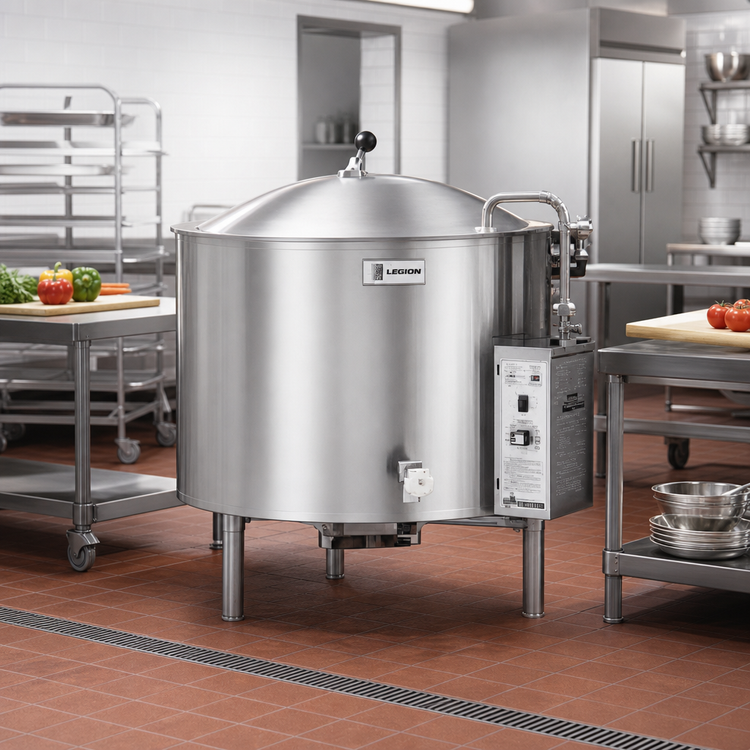 Product image #2 for Legion Low-Rim 80-Gallon Insulated Gas-Fired Self-Contained Stationary Kettle