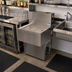 Thumbnail image #2 for BK Resources Modular Underbar 18-Gauge 304 Stainless Steel Drain Board with Drain, 18 x 18 Inches