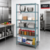 Thumbnail image #2 for EagleGard 5-Tier Starter Wire Shelving Unit with QuadTruss Shelves, 24 x 18 x 86 Inches, Hybrid Epoxy Finish