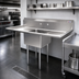 Thumbnail image #2 for Omcan USA 54-Inch 1-Compartment Pot Sink with Left and Right Drainboards