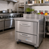 Thumbnail image #2 for Victory Refrigeration 27-Inch One-Section Stainless Steel Worktop Drawer Freezer, 2 Drawers, Rear-Mounted Self-Contained R290
