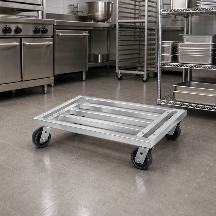 Product image #2 for Channel Mobile Aluminum Dunnage Dolly, 42 x 20 x 8 Inches, Tubular, 1,200 lb Capacity